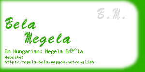 bela megela business card